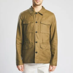 Parka Courte Saharienne En Coton Lin -Jules 1001053 10445 V2