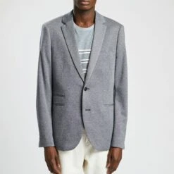 Veste Slim Maille Avec Coudières 12 Veste Slim Maille Avec Coudières -Jules 1001227 11247 V2