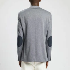 Veste Slim Maille Avec Coudières 13 Veste Slim Maille Avec Coudières -Jules 1001227 11247 V3