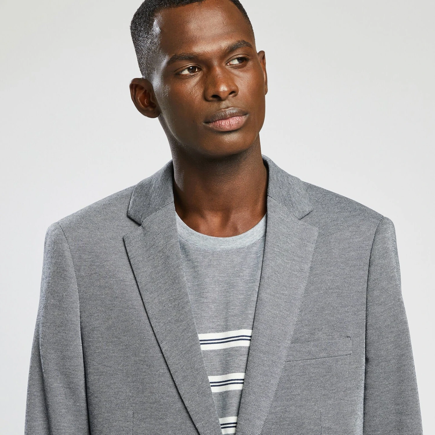 Veste Slim Maille Avec Coudières 3 Veste Slim Maille Avec Coudières – Image 3