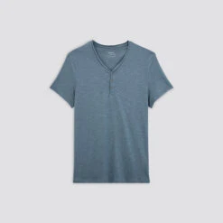 Tee Shirt Col Tunisien Matière Flammée