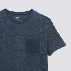 Tee Shirt Matière Fantaisie Poche Contrastée 16 Tee Shirt Matière Fantaisie Poche Contrastée -Jules 1001564 11845 V8