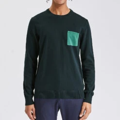 Pull Col Rond Poche Contrastée -Jules 1001771 11247 V2