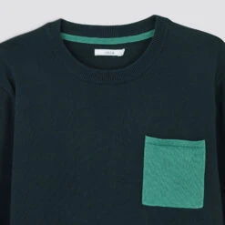 Pull Col Rond Poche Contrastée -Jules 1001771 11247 V8