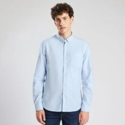 Chemise Slim Oxford Unie Coton Recyclé