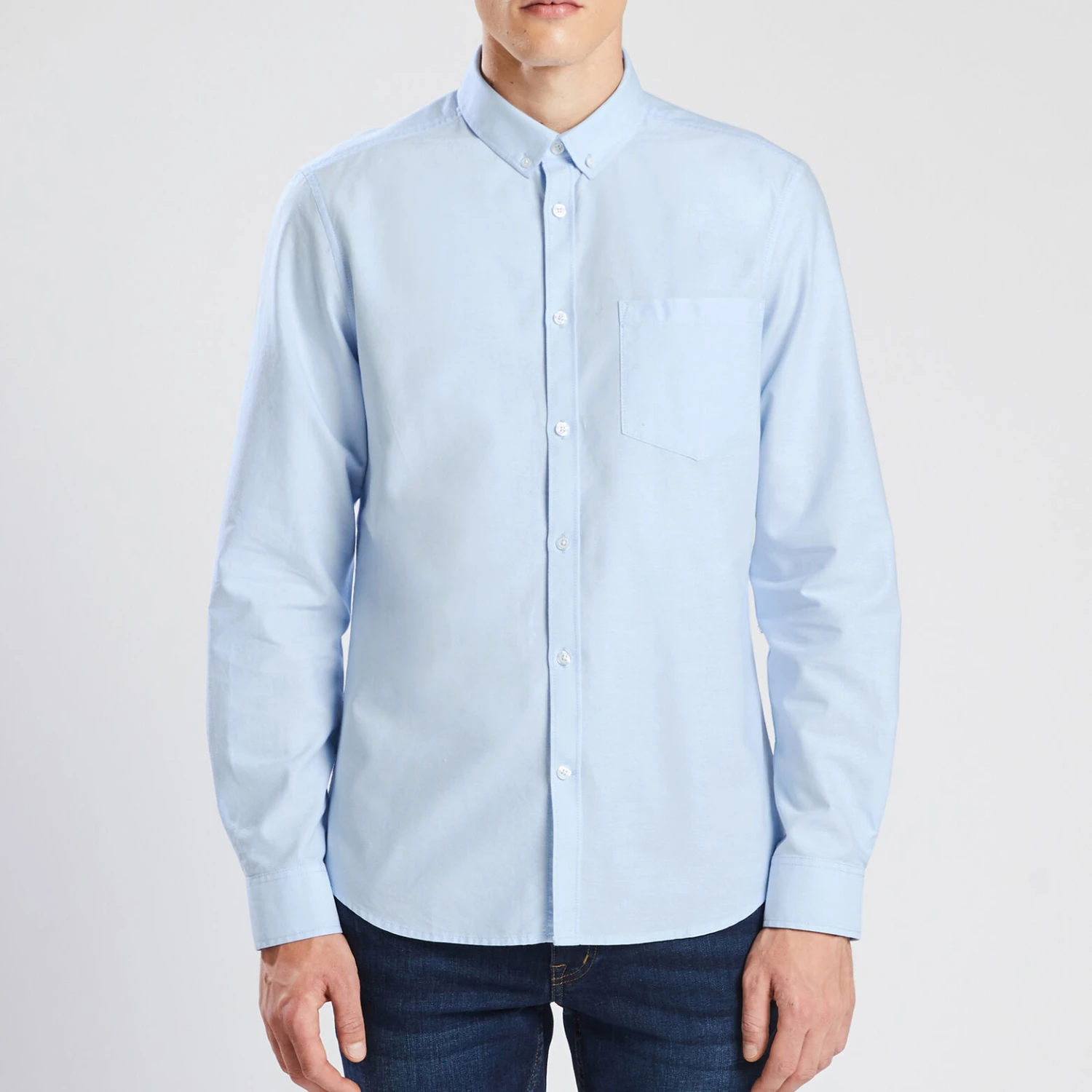 Chemise Slim Oxford Unie Coton Recyclé 5 Chemise Slim Oxford Unie Coton Recyclé – Image 5