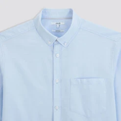 Chemise Slim Oxford Unie Coton Recyclé 17 Chemise Slim Oxford Unie Coton Recyclé -Jules 1001833 11000 V8