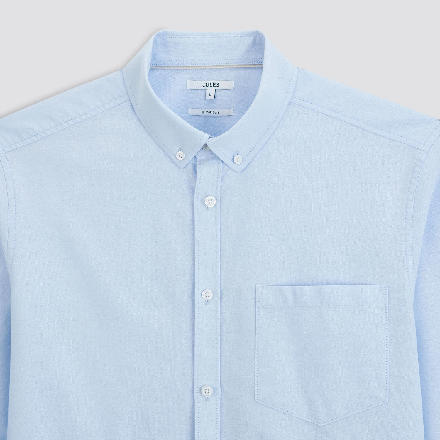 Chemise Slim Oxford Unie Coton Recyclé 8 Chemise Slim Oxford Unie Coton Recyclé – Image 8