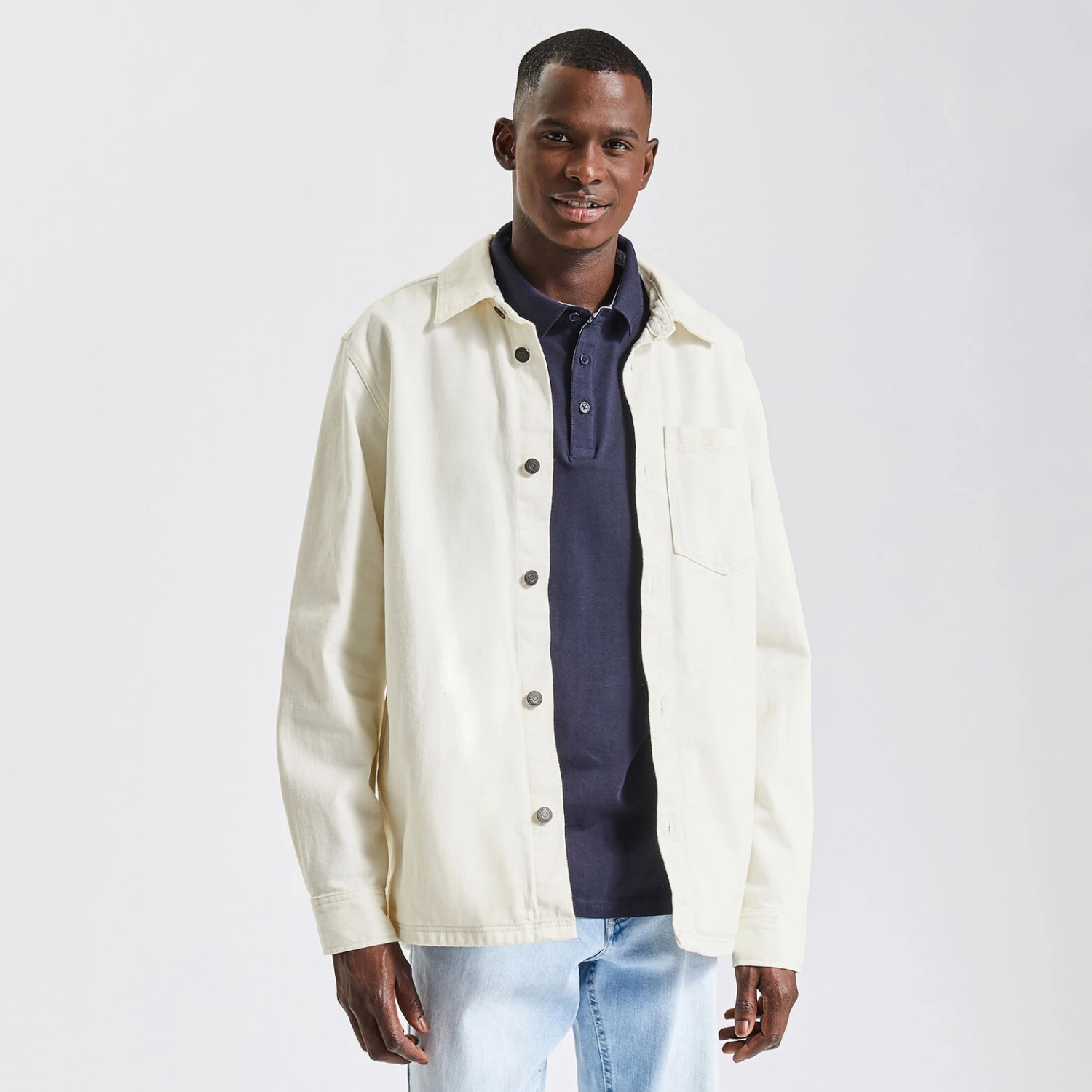 Surchemise Regular Unie Coton Recyclé 1 Surchemise Regular Unie Coton Recyclé