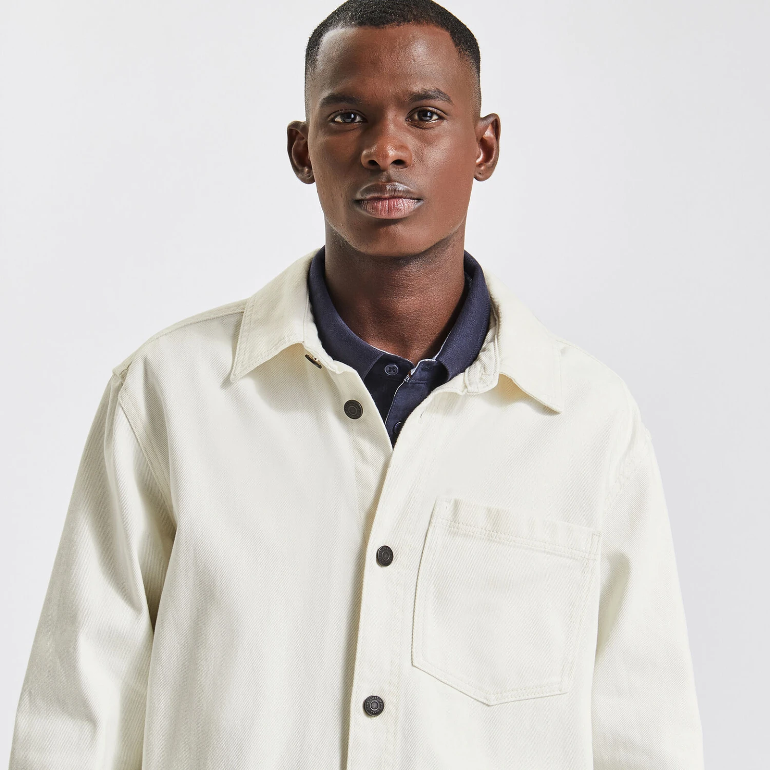 Surchemise Regular Unie Coton Recyclé 3 Surchemise Regular Unie Coton Recyclé – Image 3