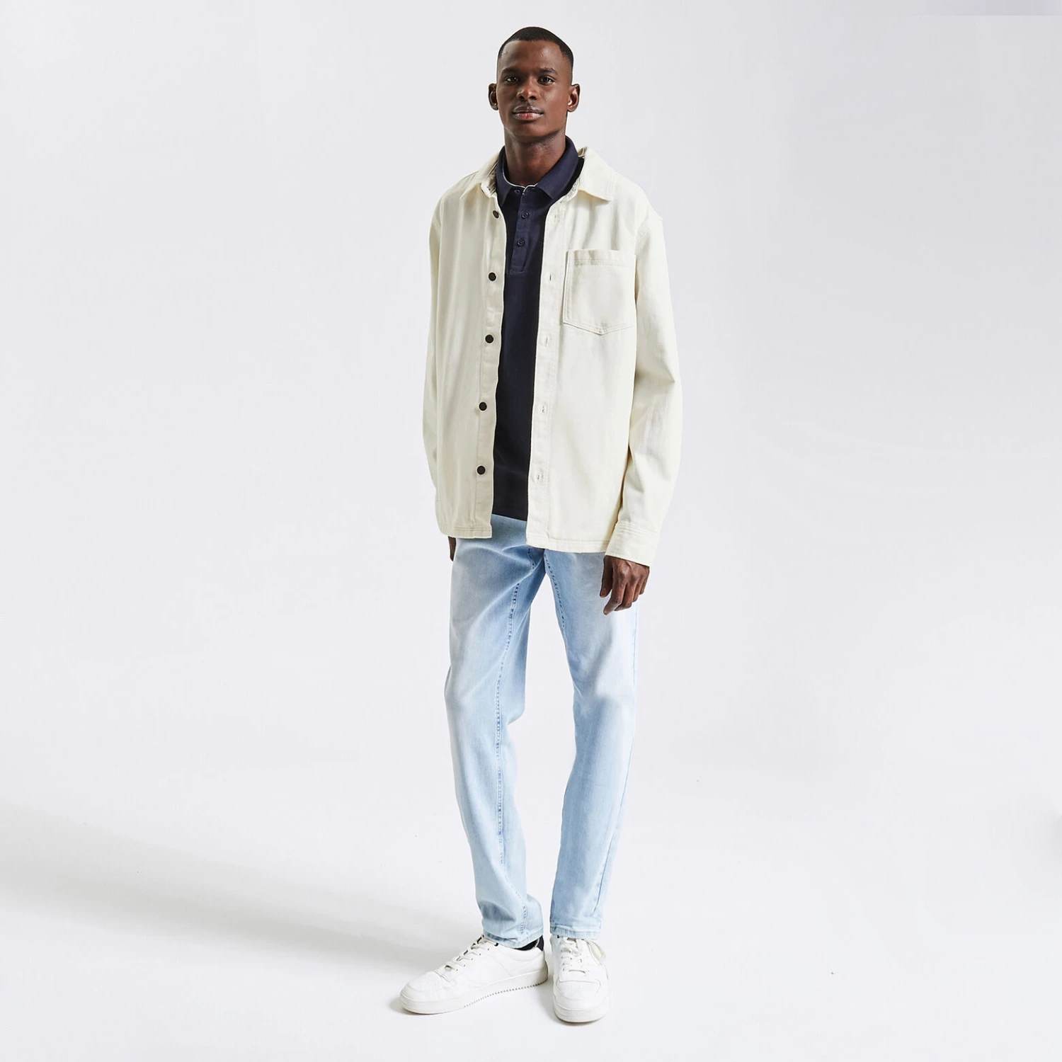 Surchemise Regular Unie Coton Recyclé 2 Surchemise Regular Unie Coton Recyclé – Image 2