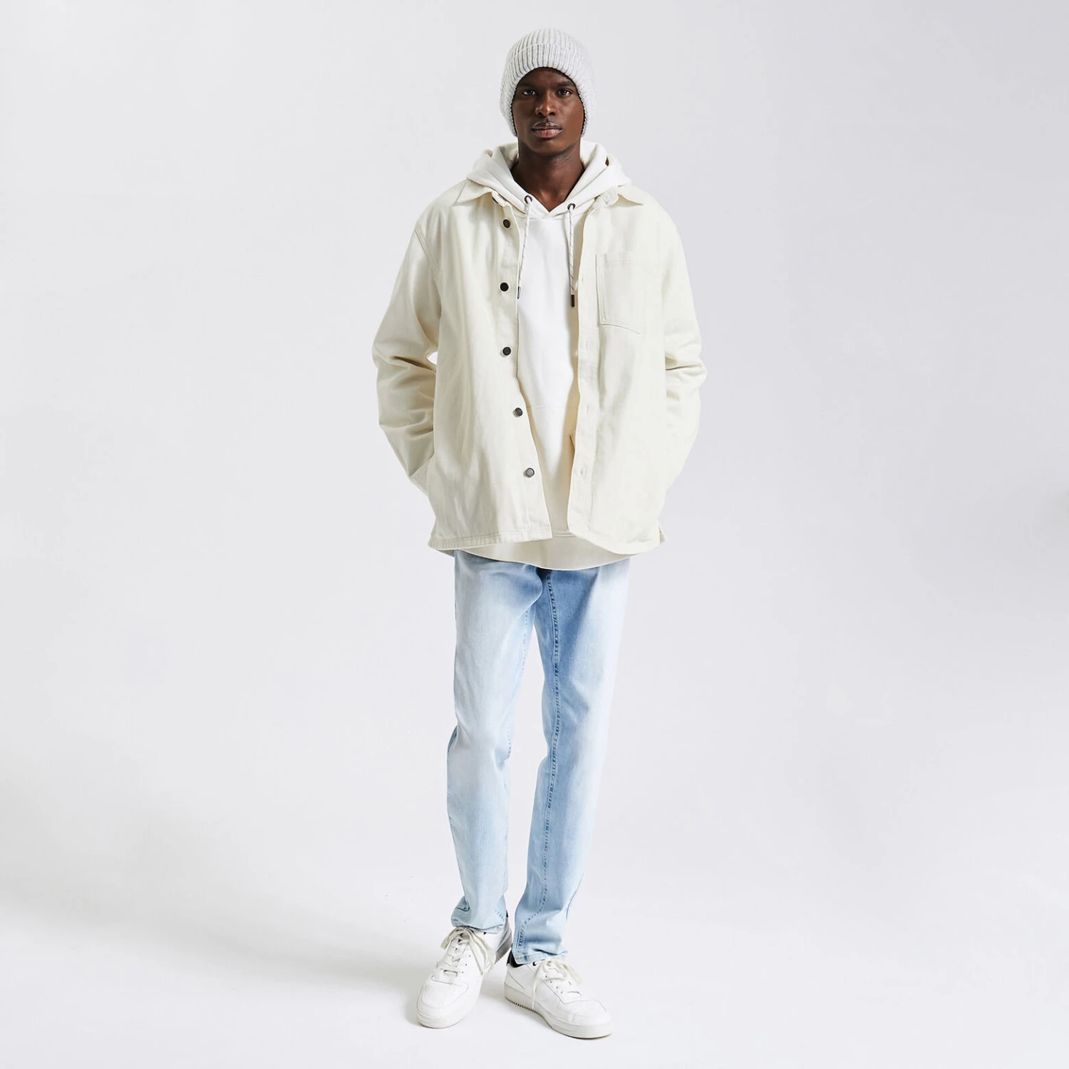 Surchemise Regular Unie Coton Recyclé 4 Surchemise Regular Unie Coton Recyclé – Image 4