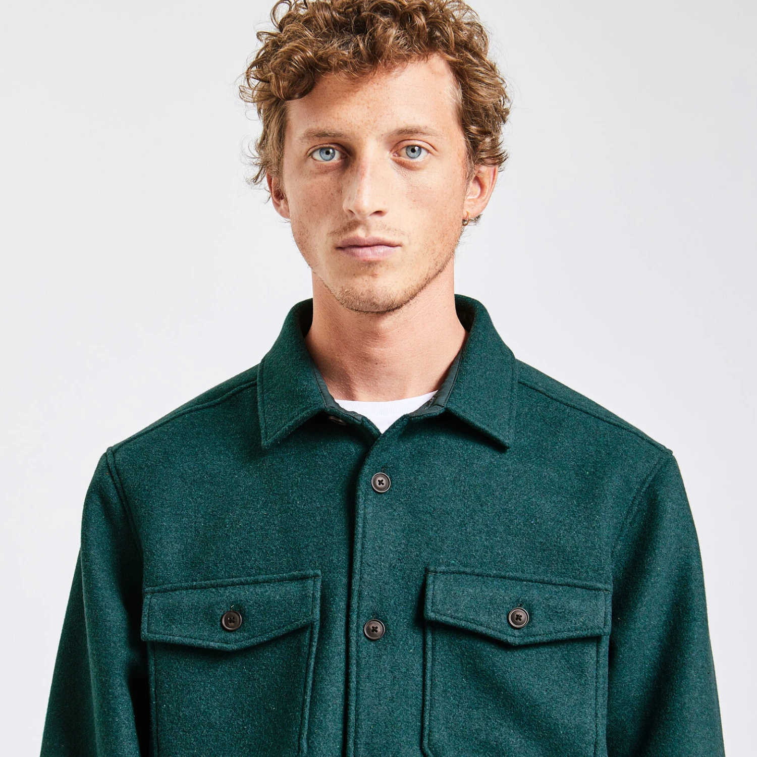 Surchemise Regular Unie Laine Polyester Recyclé 3 Surchemise Regular Unie Laine Polyester Recyclé – Image 3