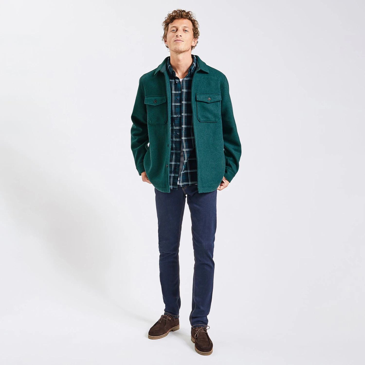 Surchemise Regular Unie Laine Polyester Recyclé 2 Surchemise Regular Unie Laine Polyester Recyclé – Image 2