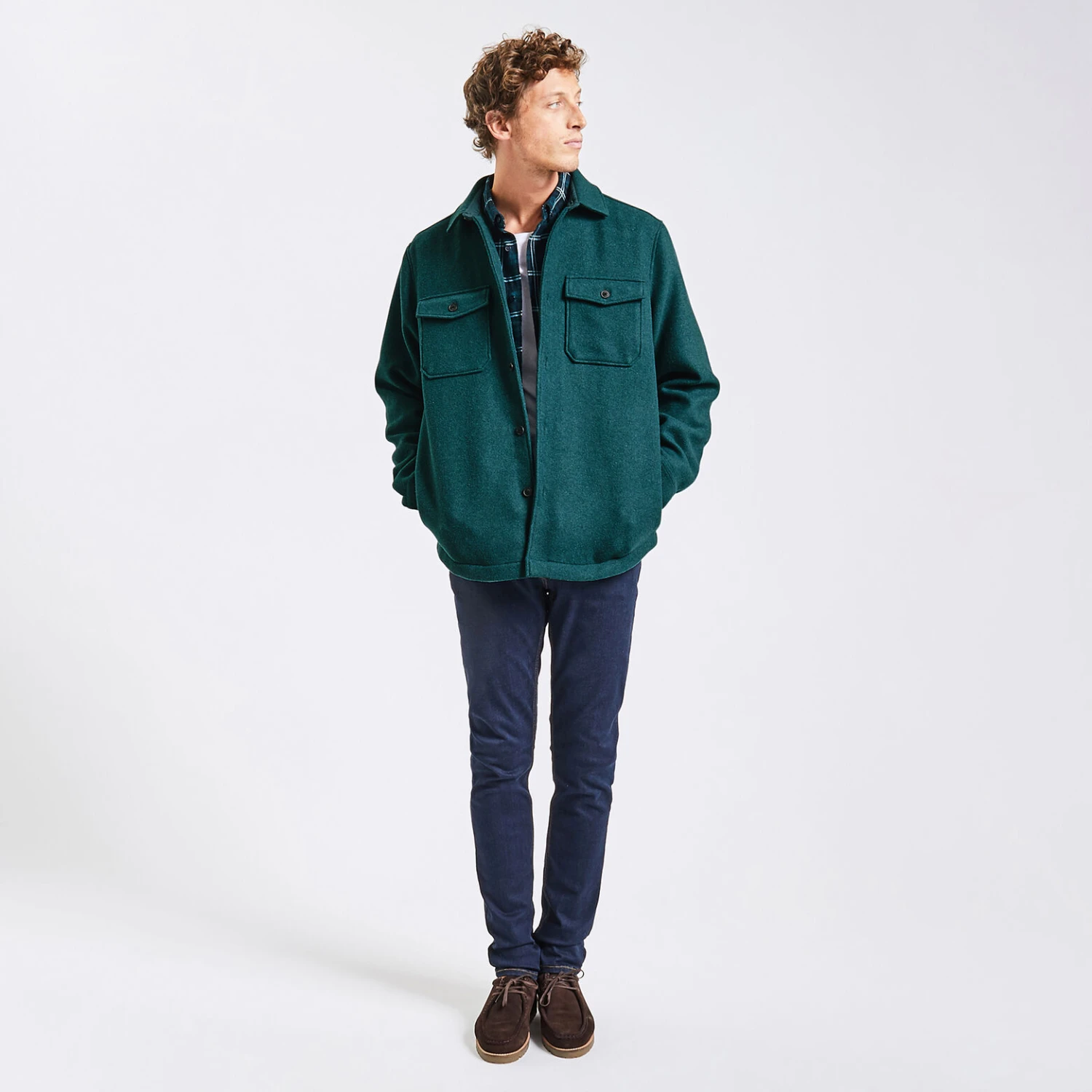 Surchemise Regular Unie Laine Polyester Recyclé 4 Surchemise Regular Unie Laine Polyester Recyclé – Image 4