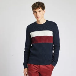 Pull à Col Rond Colorblock
