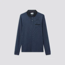 Polo Manches Longues Jacquard Col Fantaisie -Jules 1001960 11846 V11