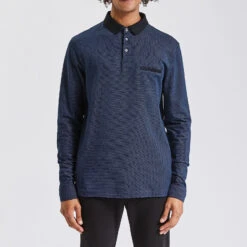 Polo Manches Longues Jacquard Col Fantaisie -Jules 1001960 11846 V2