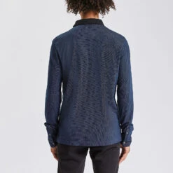 Polo Manches Longues Jacquard Col Fantaisie -Jules 1001960 11846 V3