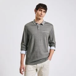 Polo Manches Longues Bi-couleur