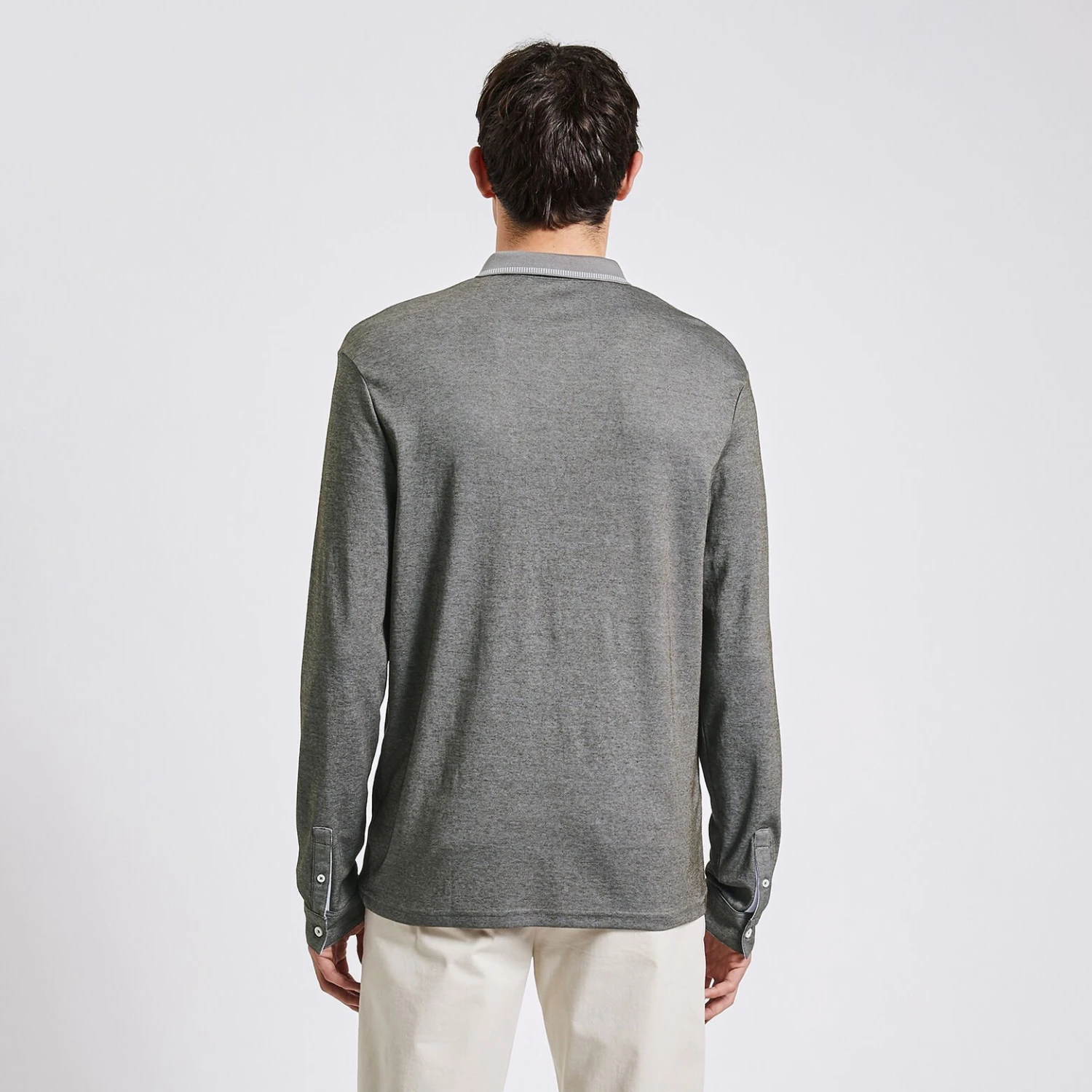 Polo Manches Longues Bi-couleur 6 Polo Manches Longues Bi-couleur – Image 6