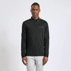 Polo à Manches Longues Uni -Jules 1001967 18000 V2