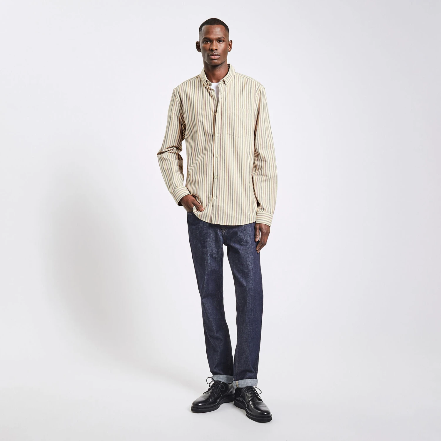 Chemise Regular Oxford Rayures Coton 2 Chemise Regular Oxford Rayures Coton – Image 2