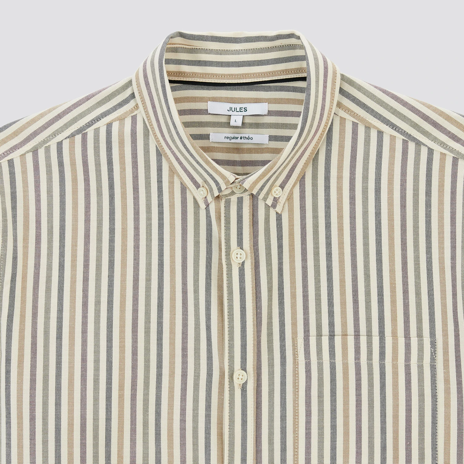 Chemise Regular Oxford Rayures Coton 8 Chemise Regular Oxford Rayures Coton – Image 8