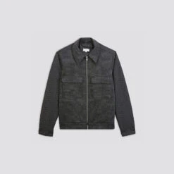 Blouson à Carreaux Col Chemise