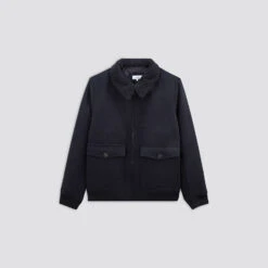 Blouson Lainage Col Faux Mouton