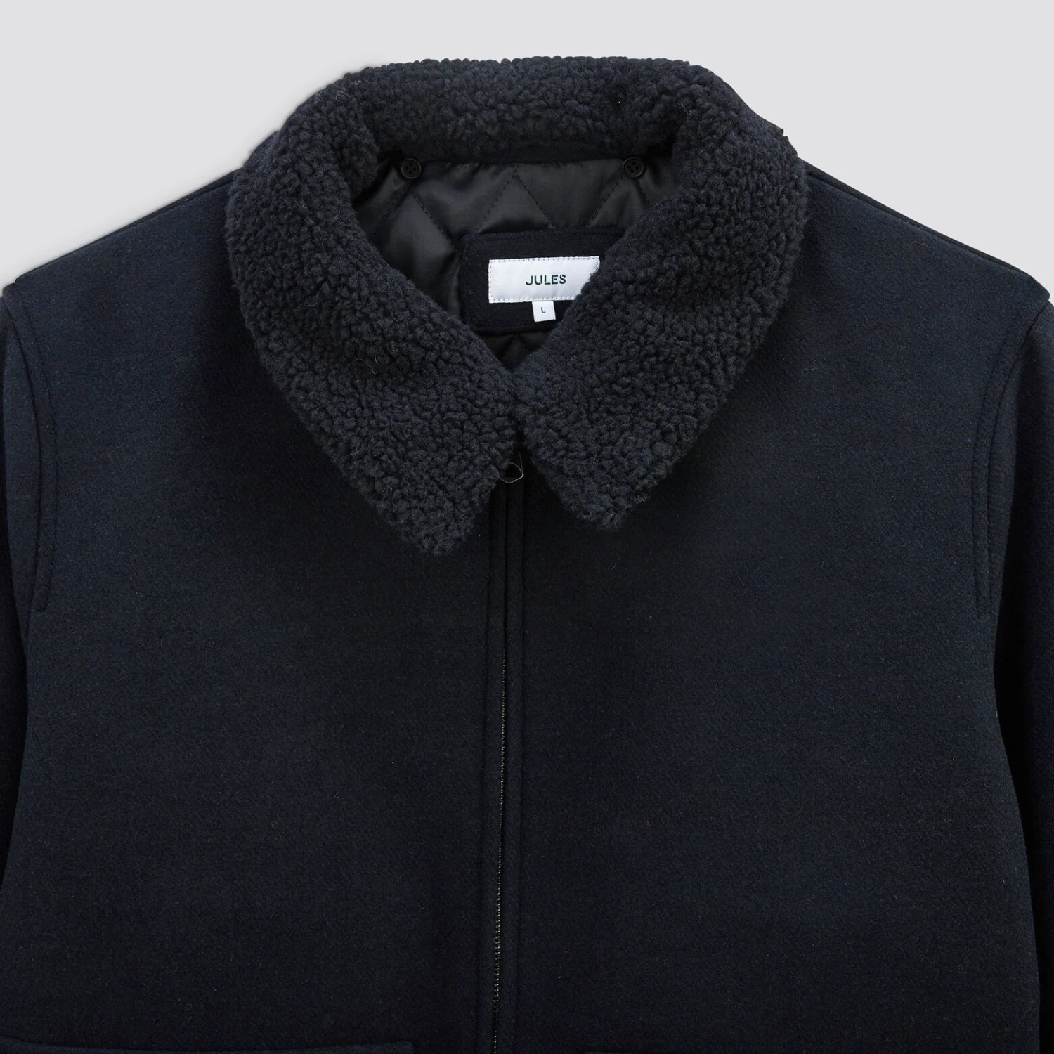 Blouson Lainage Col Faux Mouton 2 Blouson Lainage Col Faux Mouton – Image 2