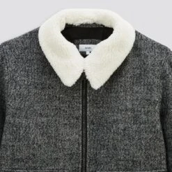 Blouson Lainage Fantaisie Col Faux Mouton -Jules 1002076 18426 V8