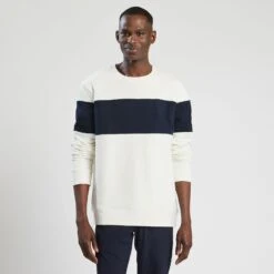 Sweat Col Rond Colorblock