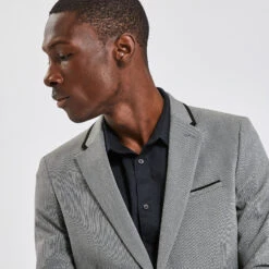 Veste De Costume Slim Détails Contrastés -Jules 1002177 18818 V4