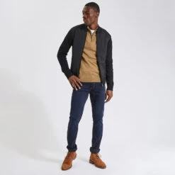 Pull à Col Montant Zippé En Laine Mérinos 12 Pull à Col Montant Zippé En Laine Mérinos -Jules 1002207 10444 V6