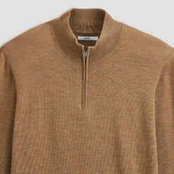 Pull à Col Montant Zippé En Laine Mérinos 16 Pull à Col Montant Zippé En Laine Mérinos -Jules 1002207 10444 V8