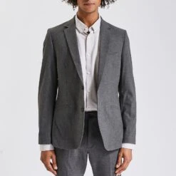 Veste De Costume Slim Flanelle -Jules 1002233 18426 V2