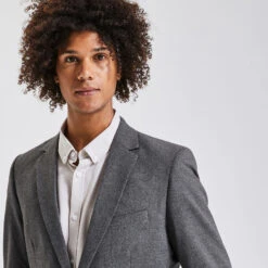 Veste De Costume Slim Flanelle -Jules 1002233 18426 V4