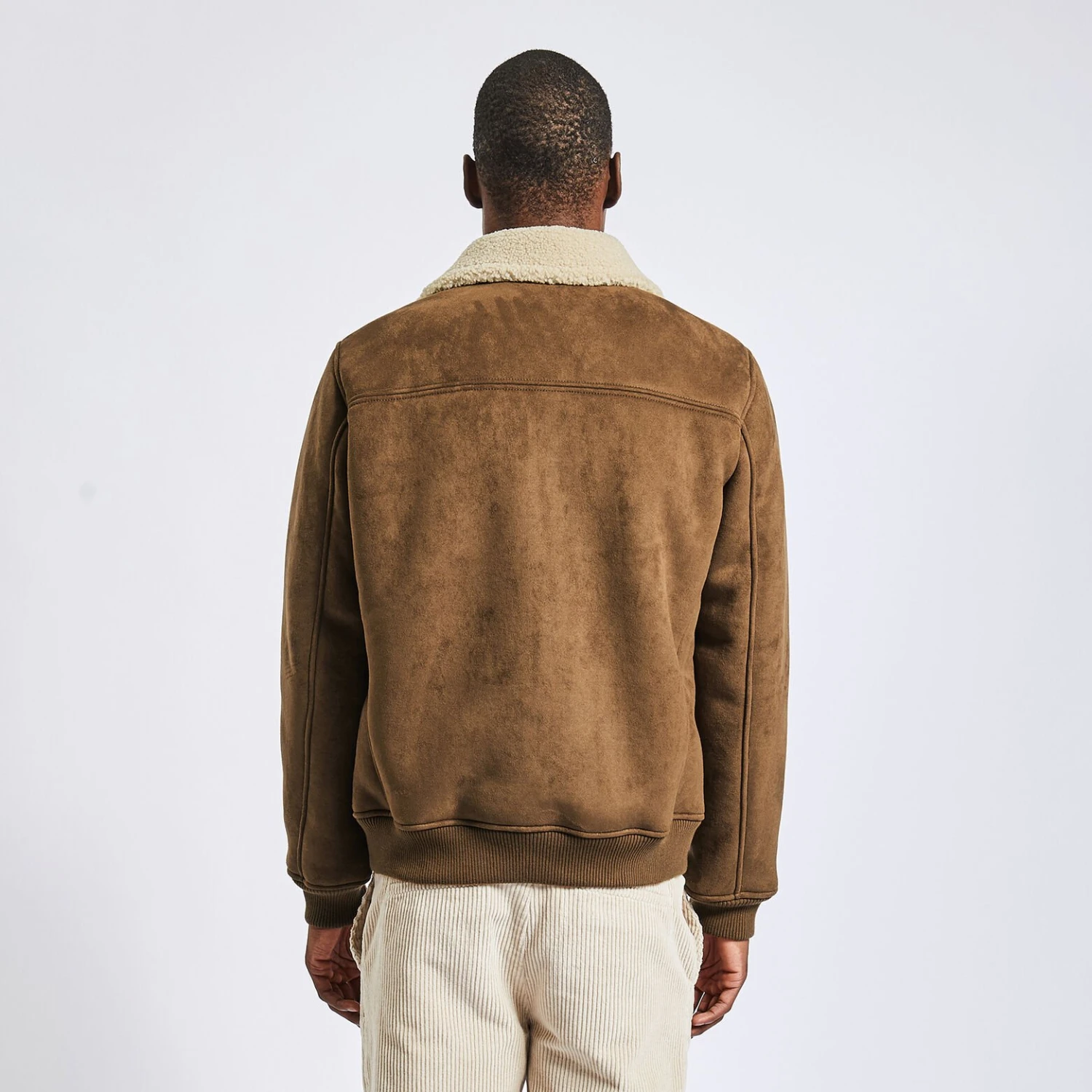 Blouson Aspect Velours Col Et Doublure Moutonnés 5 Blouson Aspect Velours Col Et Doublure Moutonnés – Image 5