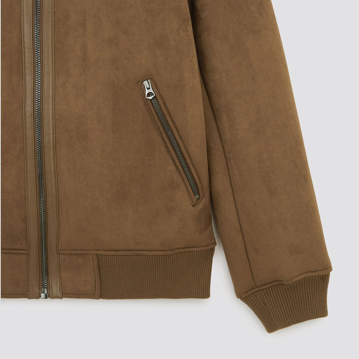 Blouson Aspect Velours Col Et Doublure Moutonnés 8 Blouson Aspect Velours Col Et Doublure Moutonnés – Image 8