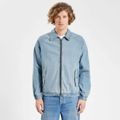 Veste En Jean Fermeture Zippée 14 Veste En Jean Fermeture Zippée -Jules 1002382 11035 V2