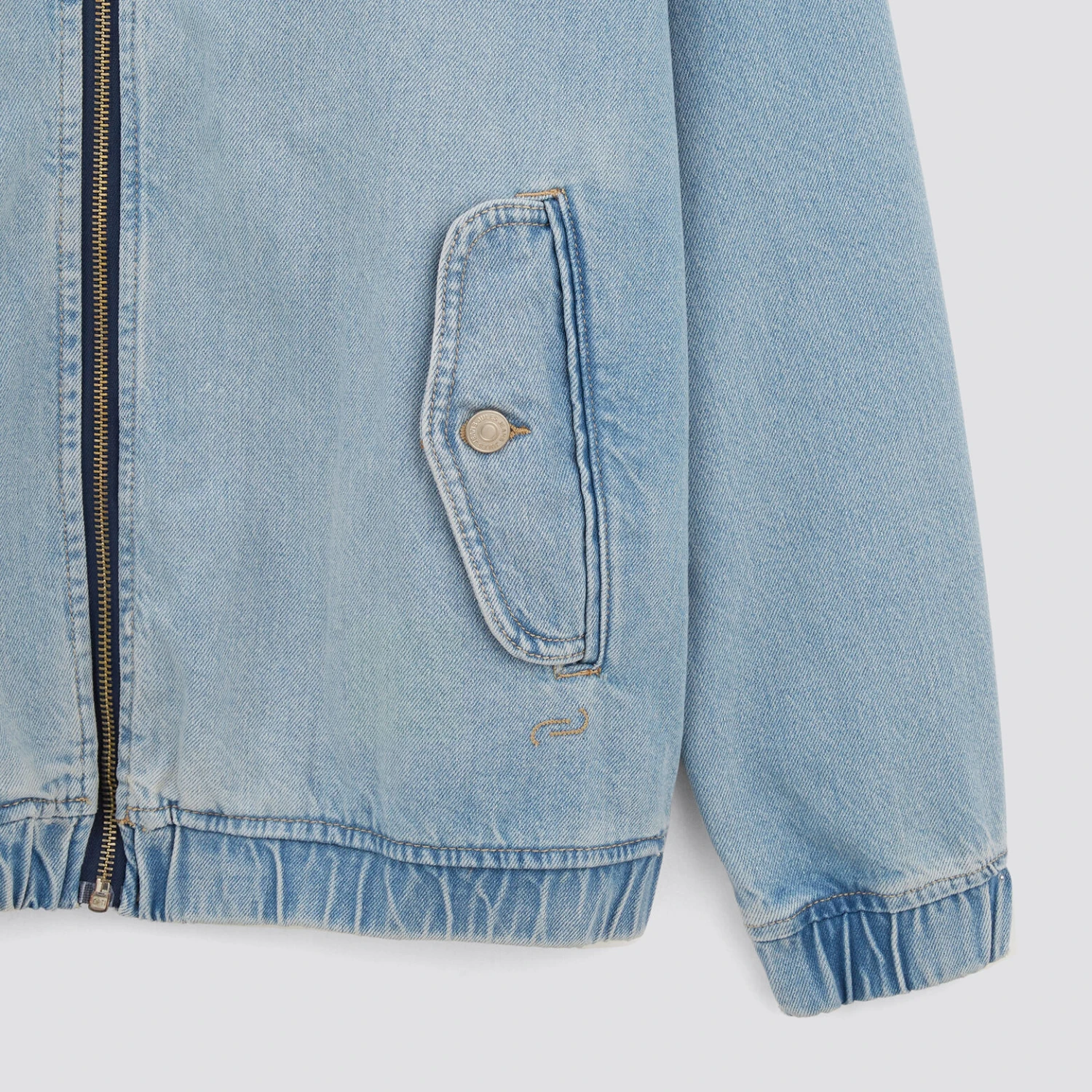 Veste En Jean Fermeture Zippée 9 Veste En Jean Fermeture Zippée – Image 9