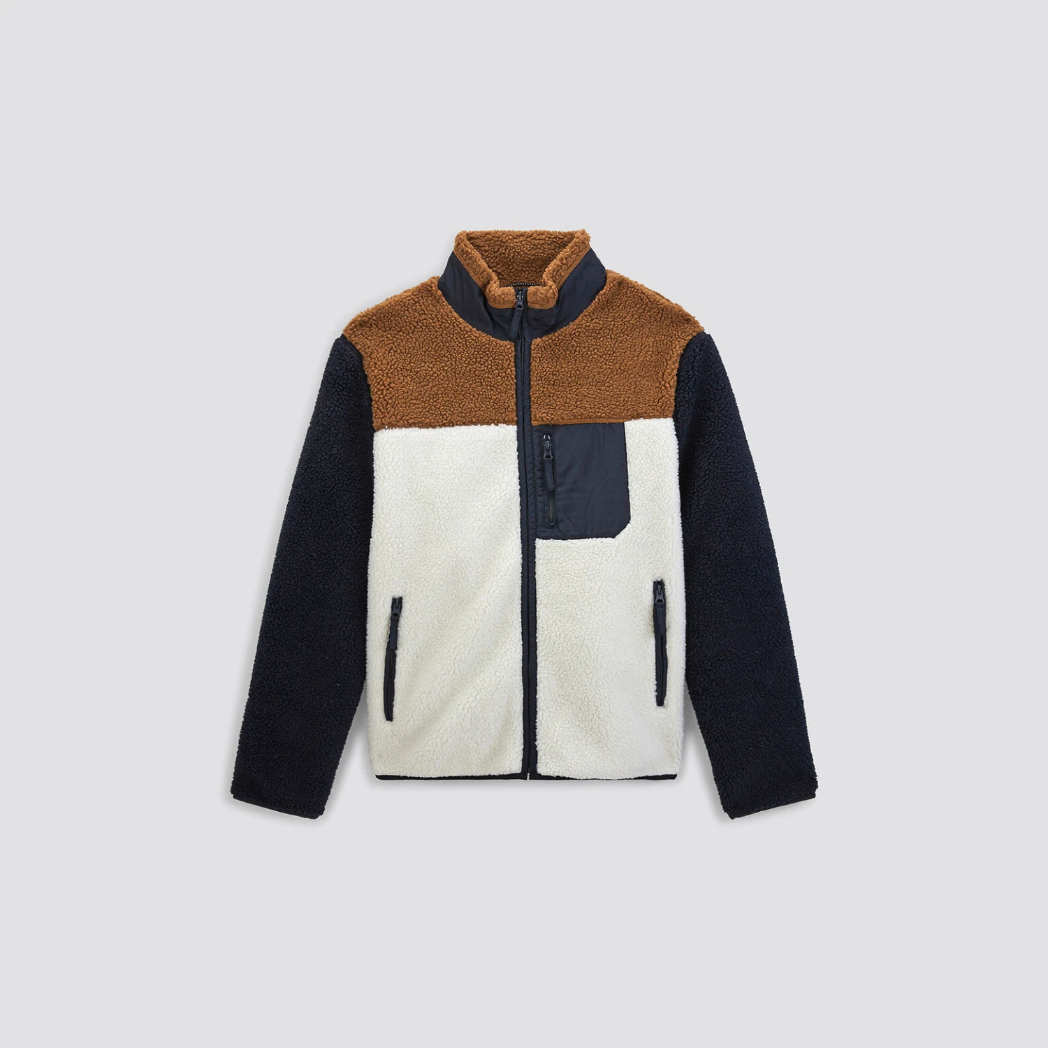 Blouson En Mouton Synthétique Col Montant 7 Blouson En Mouton Synthétique Col Montant – Image 7