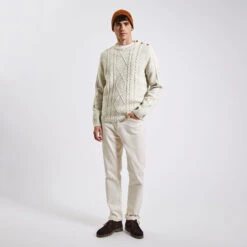 Pull Torsadé à Col Rond 12 Pull Torsadé à Col Rond -Jules 1002516 10503 V6