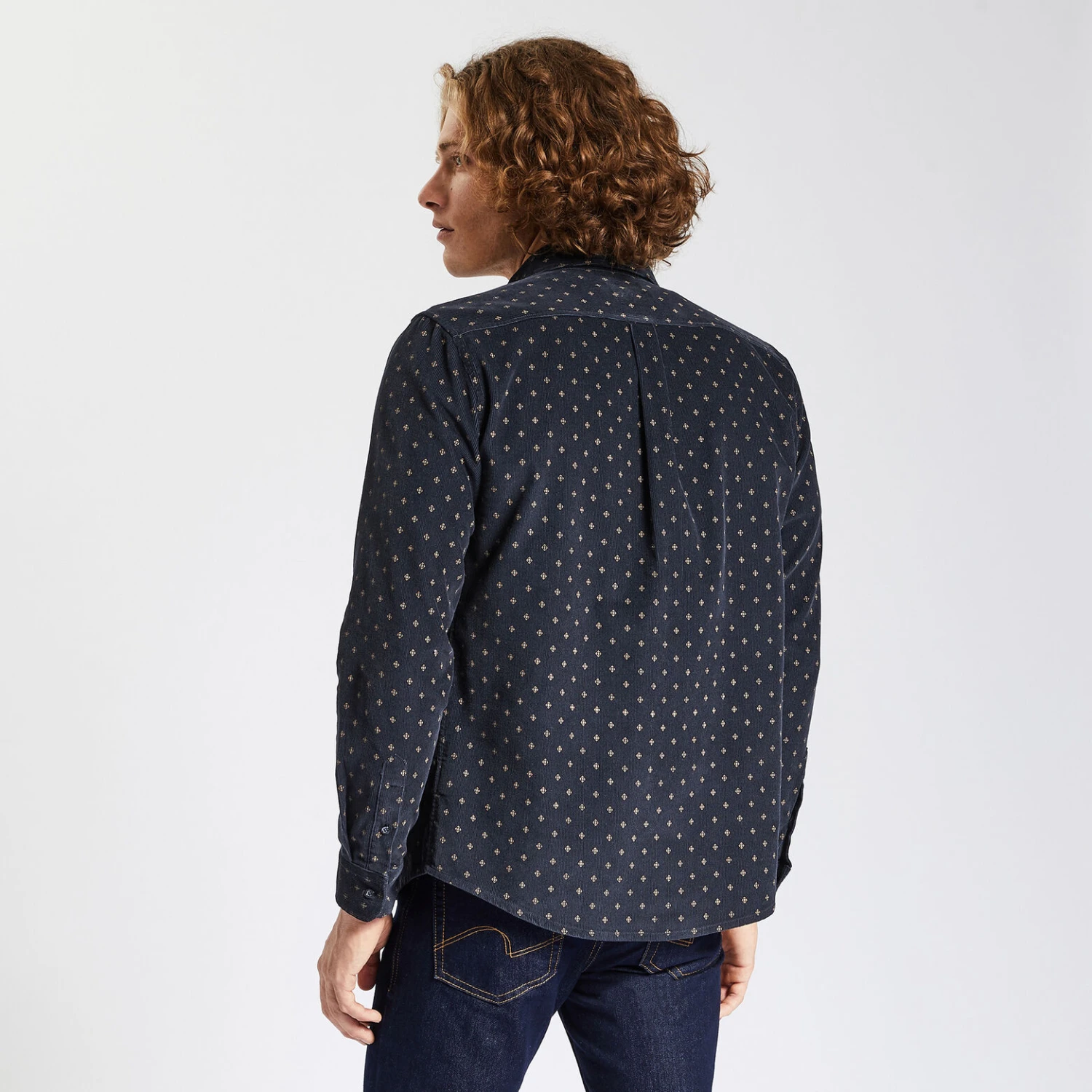 Chemise Regular Micro Imprimé Coton Recyclé Velour 6 Chemise Regular Micro Imprimé Coton Recyclé Velour – Image 6