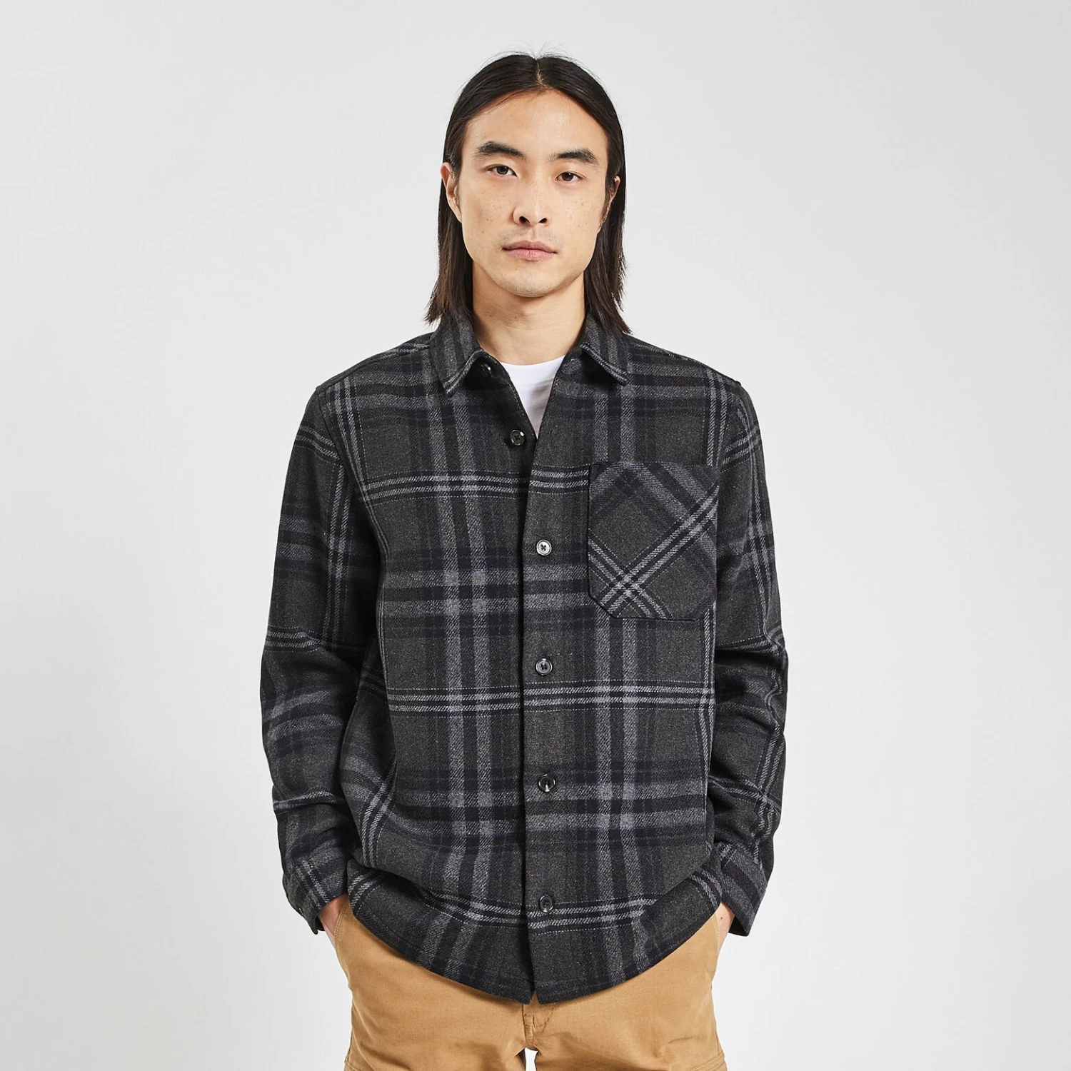 Surchemise Regular Carreaux Laine Polyester Recycl 1 Surchemise Regular Carreaux Laine Polyester Recycl