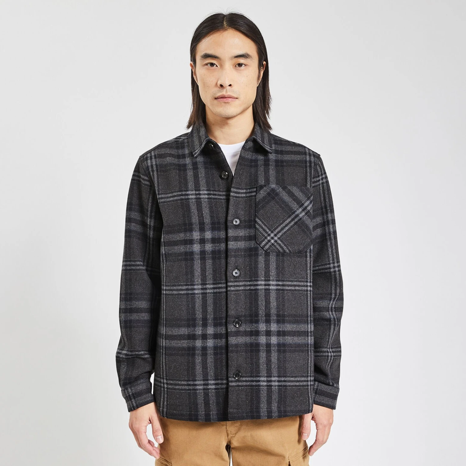 Surchemise Regular Carreaux Laine Polyester Recycl 5 Surchemise Regular Carreaux Laine Polyester Recycl – Image 5