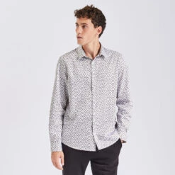 Chemise Regular à Fleurs Coton