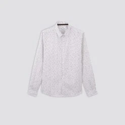 Chemise Regular Imprimé Géométrique Coton