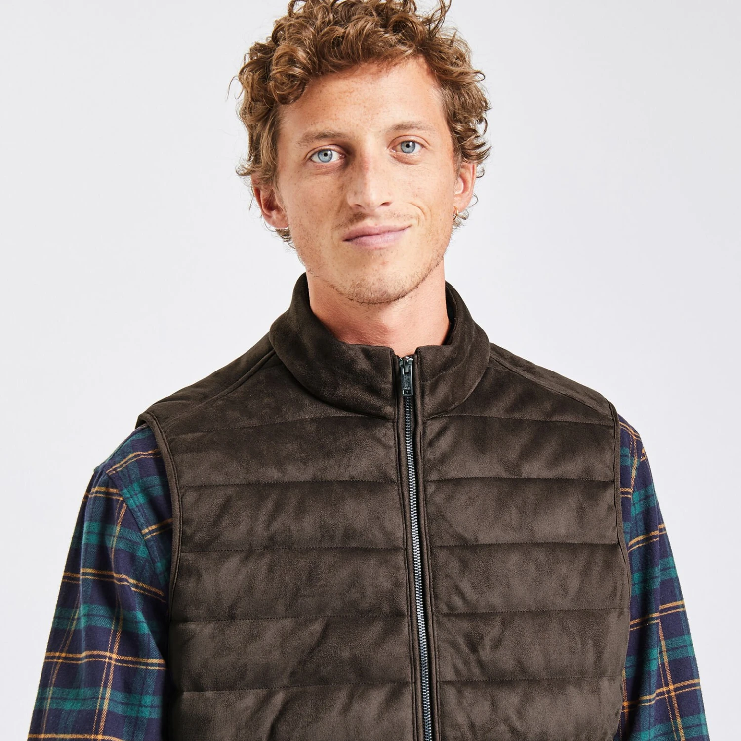 Doudoune Sans Manche Aspect Velours 3 Doudoune Sans Manche Aspect Velours – Image 3